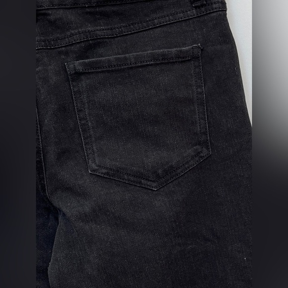 PURE By Alfred Sung Black Jeans Straight Leg Mid-Rise Classic 5 Pocket - Picture 5 of 14